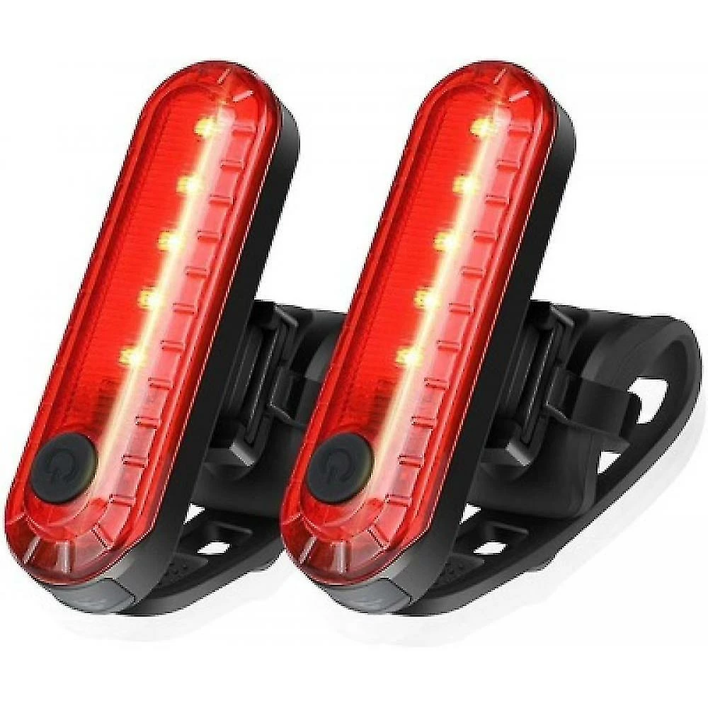 GHCD 2pcs Usb Rechargeable Led Bike Tail Light (Rouge Light) 1 GHCD 2pcs Usb Rechargeable Led Bike Tail Light (Rouge Light)