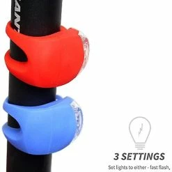 Unbranded 2023 - Bicycle Light Front Et Back Silicone Led Bike Light Set - Phare De Vélo Et Feu Arrière, étanche Et étanche -Vélo fixie Soldes 198665619 max