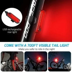 Bike Light Night Set, Chronomètre Multifonctionnel Bicycle Lights Haut-parleur Avant Et Arrière, Vélo étanche Usb Rechargeable Avec Feux Arrière -Vélo fixie Soldes 232495348 max