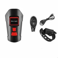 Bike Light Night Set, Chronomètre Multifonctionnel Bicycle Lights Haut-parleur Avant Et Arrière, Vélo étanche Usb Rechargeable Avec Feux Arrière