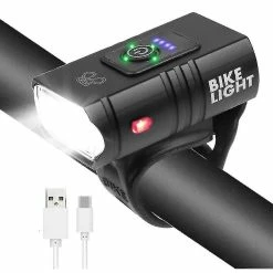 U Need U Besoin De Lumière De Vélo, Usb Rechargeable Phare De Vélo 2000 Lumen Super Bright Bike Front Light Ipx5 Waterproof Cycling Light 6 Modes De Lumière Pour Le Cyclisme