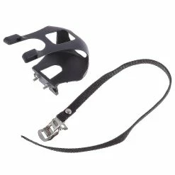 Evago 4pcs Cyclisme Vélo De Route Mountain Bike Toe Clips En Plastique Antidérapant Clip D’orteil Avec Sangles Fixes Pour Pédale (noir)