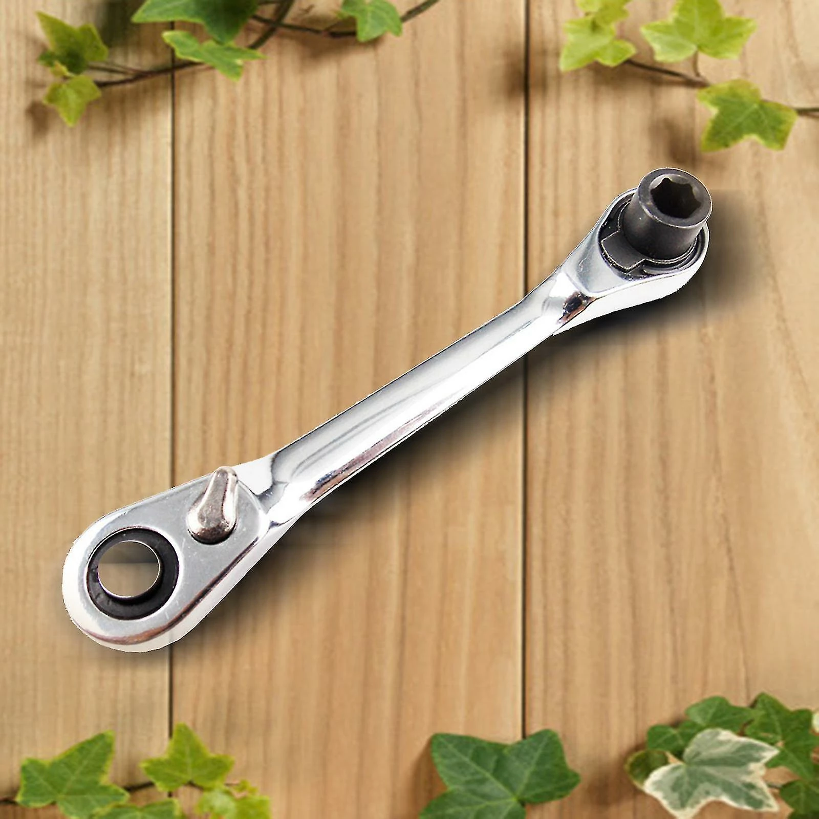 Unbranded Clé Torche En Acier Double Extrémité 1/4 '' 6.35mm 9mm Moto Ratchet Spanner Bike Car Metric Ratcheting Spanners - Single Head 2 Unbranded Clé Torche En Acier Double Extrémité 1/4 '' 6.35mm 9mm Moto Ratchet Spanner Bike Car Metric Ratcheting Spanners - Single Head – Image 2