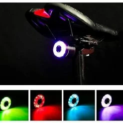 Mssugar Feu Arrière De Vélo, Q5 Smart Bicycle Brake Feu Arrière Auto Sensing Light Rainproof Led Cycling Taillight Rechargeable Road Bike Tail Light A (noir) -Vélo fixie Soldes 288040155 max