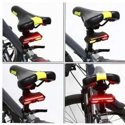 Mssugar Feu Arrière De Vélo Avec Clignotant Sans Fil Télécommande Imperméable à L’eau Bicycle Tail Light-usb Rechargeable Mountain Bike Tail Light Bicycle Warning Li -Vélo fixie Soldes 288045427 max