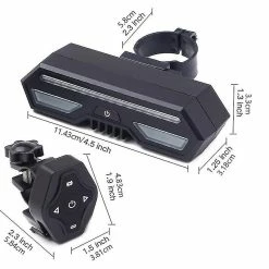 Mssugar Feu Arrière De Vélo Avec Clignotant Sans Fil Télécommande Imperméable à L’eau Bicycle Tail Light-usb Rechargeable Mountain Bike Tail Light Bicycle Intelligen -Vélo fixie Soldes 288047957 max