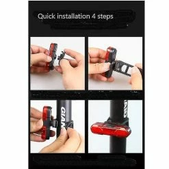 Perfet 2 Pcs Bike Tail Light, Usb Rechargeable Bicycle Rear Light360 Degré Rotation Waterproof Bicycle Tail -Vélo fixie Soldes 299559922 max