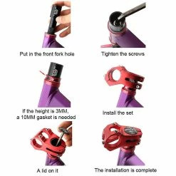 Unbranded Child Balance Sliding Bike Car Stand Fork Conversion Bar Vertical Hanging Core Riser 20.8 / 22.2-22.2mm Guidon Fourche Avant Pièces De Modification -Vélo fixie Soldes 304550378 max