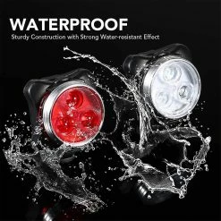 Sevenprin Mountain Bike Led Phare Vélo VTT Avertissement Feu Arrière Lampe Usb Charge -Vélo fixie Soldes 309041996 max