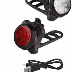 Belita Amy Bike Light Usb Rechargeable, Bike Light Set Étanche 4 Modes D’éclairage
