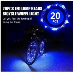 Unbranded Usb Rechargeable Bike Wheel Lights Super Bright Bicycle Led Light Bike Spoke Light Pour Un Style De Sécurité Ultime (bleu) -Vélo fixie Soldes 327488525 max
