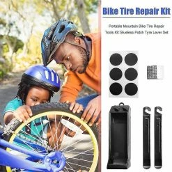 Unbranded Portable Mountain Bike Tire Repair Tools Kit Glueless Patch Lever Mtb Bicycle Flat Tyre Repair Tool -Vélo fixie Soldes 328471452 max