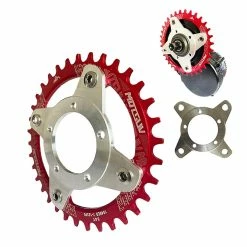 Unbranded E-bike Crankset 104bcd 36t Chainring Adapter Kit Pour Mid Drive Motor Bbs01 Bbs02 Bicycle Conversio -Vélo fixie Soldes 329041440 max