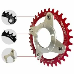 Unbranded E-bike Crankset 104bcd 36t Chainring Adapter Kit Pour Mid Drive Motor Bbs01 Bbs02 Bicycle Conversio -Vélo fixie Soldes 329041491 max
