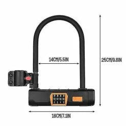Unbranded Vélo Petites Pièces Bicycle U Lock Anti * Vol Vélo Mot De Passe Lock Heavy Duty Combination U Lock Bike Lock Bike Safety Tool -Vélo fixie Soldes 353408668 max