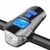 Unbranded Led Bike Light Computer Bike Light Avec écran Lcd Meter Et 120db Bell Shockproof Lighting Waterproof Ipx64 Cyclist 4 Modes De Luminosité Usb Bike Lamp