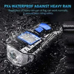 Unbranded Led Bike Light Computer Bike Light Avec écran Lcd Meter Et 120db Bell Shockproof Lighting Waterproof Ipx64 Cyclist 4 Modes De Luminosité Usb Bike Lamp -Vélo fixie Soldes 353416354 max