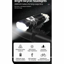 Unbranded 600 Lumens Usb Chargeable Rainproof MTB Bike Light Set, Vert 8 Unbranded 600 Lumens Usb Chargeable Rainproof MTB Bike Light Set, Vert -Vélo fixie Soldes 354747779 max
