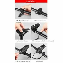 Unbranded Système De Mise à Niveau Super Bright 350 Lumens Led Bike Lights Avec Klaxon -Vélo fixie Soldes 354752957 max