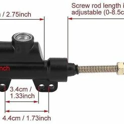 Unbranded Frein Arrière Maître-cylindre, Universal Pit Bike Frein Arrière Maître-cylindre Moto Mât Hydraulique -Vélo fixie Soldes 356751060 max