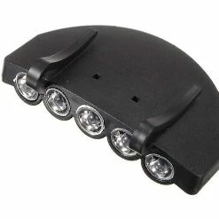 Unbranded 5 Led Cap Light Bike Light Pratique Hand Free Hat Clip Lampe De Poche Pour Les Sports De Jogging En Plein Air (noir) Qualité Parfaite