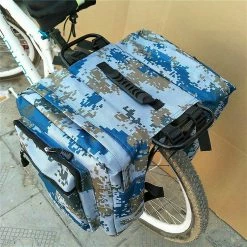 Unbranded Camouflage Bicycle Bike Bag Back Siège Arrière Tail Carrier Cycling Pack Saddle-3