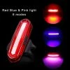 Unbranded Vélo Feu Arrière Imperméable à L’eau Équitation Lumière Arrière Led Usb Chargeable Mountain Bike Cycling Light Feu Arrière Bicycle Light