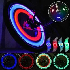 Unbranded 2pcs 3 Mode D’éclairage Led Neon Bicycle Wheel Spoke Light Waterproof Color Bike Safety Warning Light Cycling Light -Vélo fixie Soldes 361540184 max