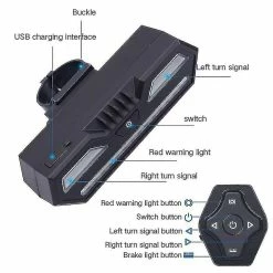 Magene Bike Tailight Clignotants, Feux De Vélo Arrière, Télécommande Sans Fil étanche Bicycle Tail Light-usb Rechargeable Mountain Bike Tail Light Bicycle In -Vélo fixie Soldes 369866986 max