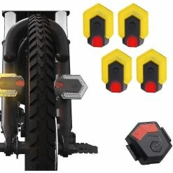 Aowear Chronus Bike Tail Light, Bike Turn Signals Front And Rear Safety Warning Light Avec Télécommande, USB Charging Waterproof Bike Tail Light (noir)