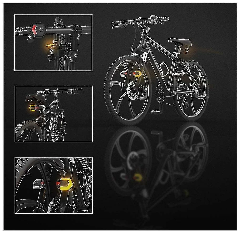 Aowear Chronus Bike Tail Light, Bike Turn Signals Front And Rear Safety Warning Light Avec Télécommande, USB Charging Waterproof Bike Tail Light (noir) 3 Aowear Chronus Bike Tail Light, Bike Turn Signals Front And Rear Safety Warning Light Avec Télécommande, USB Charging Waterproof Bike Tail Light (noir) – Image 3
