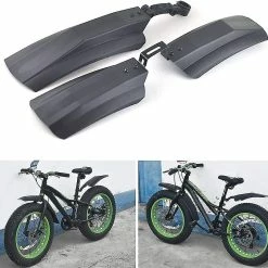 Hggqvvs Bike Fender Set 26 « Plastique Avant Arrière Fender Durable Fat Tire Mountain Bike Fender Set