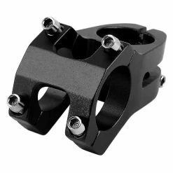 Aswei Bicyclette Stem Wear-resistant Mtb Bike Handlebar Stem Adjustable Aluminum Alloy Short Handlebar Stem Riser Fixed Bike Bar Stem (noir)