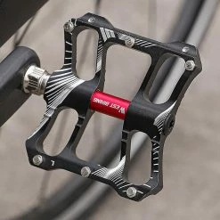 Unbranded Road MTB Mountain Bike Pédale De Vélo Noir / Argent Aluminium Aloy Anti-dérapant -Vélo fixie Soldes 384376820 max