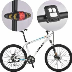 WOSAWE Feu Arrière De Vélo Avec Clignotants, Usb Rechargeable Ultra Bright Led Avertissement De Sécurité Bike Brake Feux Arrière, Télécommande Sans Fil, 4 Modes, Waterpro -Vélo fixie Soldes 388585070 max