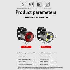 Rtopr 1pair Vélo Mountain Bike Led Phare VTT Feu Arrière Pour La Conduite De Nuit -Vélo fixie Soldes 392862583 max