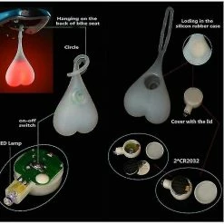 Unbranded Feux Arrière Bike Ball, Lumières D’avertissement De Cœur De Vélo, Lampe à œufs Led Night Essential, Étanche (bleu) -Vélo fixie Soldes 406042626 max