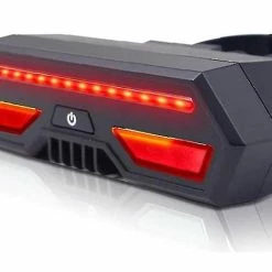 Unbranded Feu Arrière De Vélo Avec Clignotant-télécommande Sans Fil étanche Bicycle Tail Light-usb Rechargeable Mountain Bike Tail Light (noir)