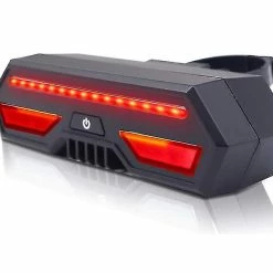 Unbranded Chronus Bike Light, Bicycle Tail Light Avec Clignotant-télécommande Sans Fil étanche Bicycle Tail Light-usb Rechargeable (noir) -Vélo fixie Soldes 407376836 max