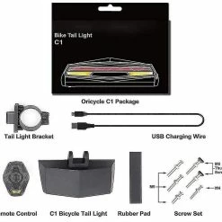 Unbranded X5 Bike Tailight Clignotants, Télécommande Sans Fil étanche USB Rechargeable VTT Feu Arrière Vélo Intelligent (noir) -Vélo fixie Soldes 407377598 max