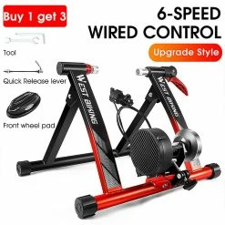 Beculerty West Biking Indoor Exercise Bike Trainer Home Training Magnetic Resistance Bicycle Trainer Road Mtb Bike Trainers Cycling Roller