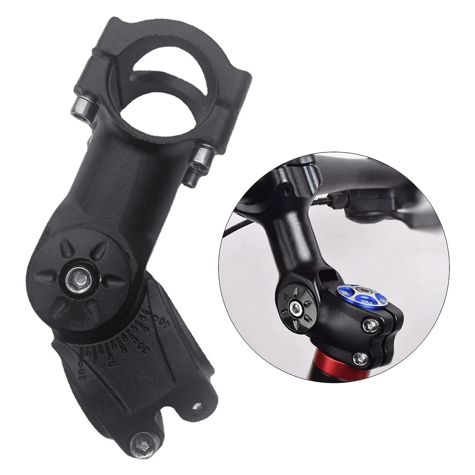 Unbranded Réglable Bike Stem Mountain Bike Handlebar Stem Handlebar Riser Adapter 2 Unbranded Réglable Bike Stem Mountain Bike Handlebar Stem Handlebar Riser Adapter – Image 2