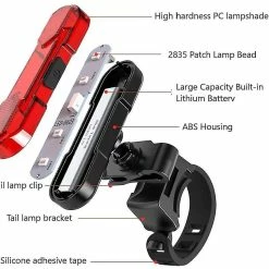 Vention 2 Pcs Bike Tail Light, Usb Rechargeable Bicycle Rear Light360 Degrés Rotation Waterproof Bicycle Tail Lamp 4 Modes Cycling Clignotant Safety Warning Lamp -Vélo fixie Soldes 437499684 max