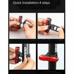 Vention 2 Pcs Bike Tail Light, Usb Rechargeable Bicycle Rear Light360 Degrés Rotation Waterproof Bicycle Tail Lamp 4 Modes Cycling Clignotant Safety Warning Lamp -Vélo fixie Soldes 437499744 max