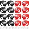 Vention 16 Pièces Bicycle Light Avant Et Arrière Silicone Led Bike Light Set Bike Headlight And Taillight Multi-purpose Waterproof Bike Light Road Mountain Bike