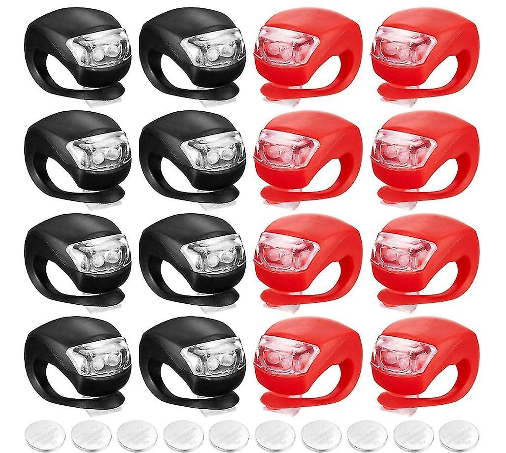 Vention 16 Pièces Bicycle Light Avant Et Arrière Silicone Led Bike Light Set Bike Headlight And Taillight Multi-purpose Waterproof Bike Light Road Mountain Bike 1 Vention 16 Pièces Bicycle Light Avant Et Arrière Silicone Led Bike Light Set Bike Headlight And Taillight Multi-purpose Waterproof Bike Light Road Mountain Bike