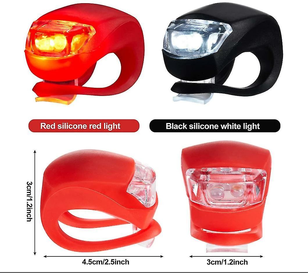 Vention 16 Pièces Bicycle Light Avant Et Arrière Silicone Led Bike Light Set Bike Headlight And Taillight Multi-purpose Waterproof Bike Light Road Mountain Bike 2 Vention 16 Pièces Bicycle Light Avant Et Arrière Silicone Led Bike Light Set Bike Headlight And Taillight Multi-purpose Waterproof Bike Light Road Mountain Bike – Image 2
