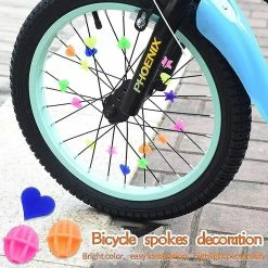 Unbranded 144pcs Bike Spokes Beads - Plastic Bicycle Spokes Wheel Decorations, Assortiment De Couleurs Spoke Clips, Round Beads, Heart And Star For Boys Girls Children -Vélo fixie Soldes 450128937 max