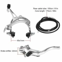Unbranded Arrière Fixie Road Bike Cruiser Brake Set Bike Brake Kit Argent -Vélo fixie Soldes 460114898 max
