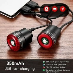 Unbranded Smart Bike Tail Light Auto On/off Capteur De Frein Feux Arrière A -Vélo fixie Soldes 473987924 max